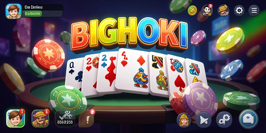 Screenshot BIGHOKI menunjukkan aksi seru dalam permainan Domino.