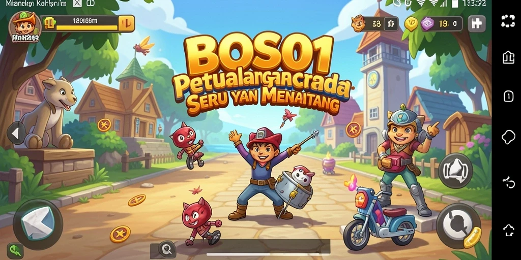 Tampilan gameplay BOS01 yang seru dan mendebarkan.