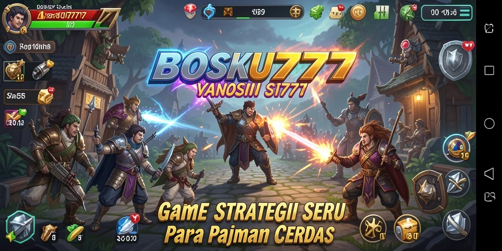 Screenshot menunjukkan aksi seru dalam permainan strategi BOSKU777.