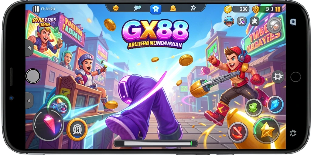 Tampilan gameplay GX88 yang seru dan menarik.