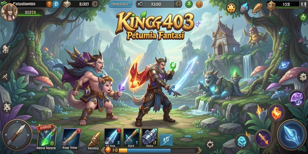 Gameplay KING403 menampilkan karakter menjelajahi dunia petualangan yang menakjubkan.