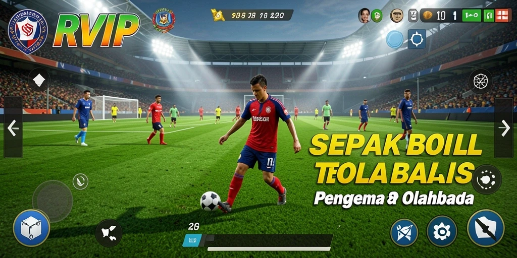 Gameplay seru RVIP dengan tim sepak bola favorit.