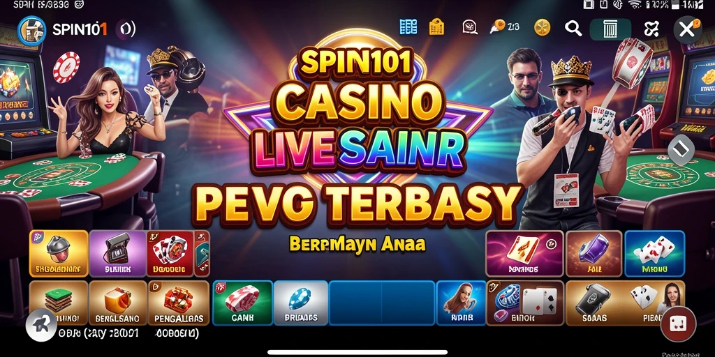 Tampilan gameplay menarik dari SPIN101 dengan dealer profesional di meja permainan.