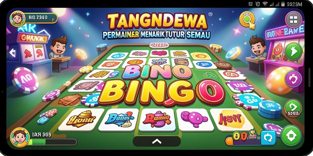 Tangkapan layar gameplay TANGANDEWA yang menampilkan keseruan Bingo.